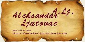 Aleksandar Ljutovac vizit kartica